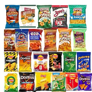 Ultimate Chips Bundle- 5 Random Bags of Asian Chips & 5 Random Bags of American Chips- Flavors Will Vary- Lays, Cheetos, Doritos, Herrs, & More