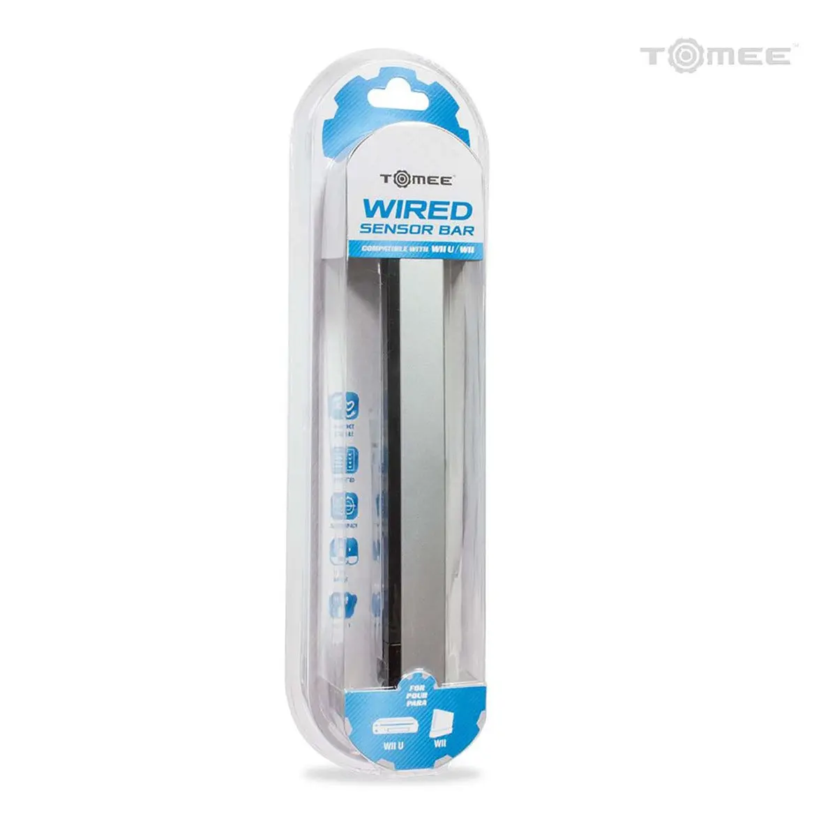 Wired Sensor Bar for Wii & Wii U, Long Cable, Fast Motion Tracking, Plug and Play Setup