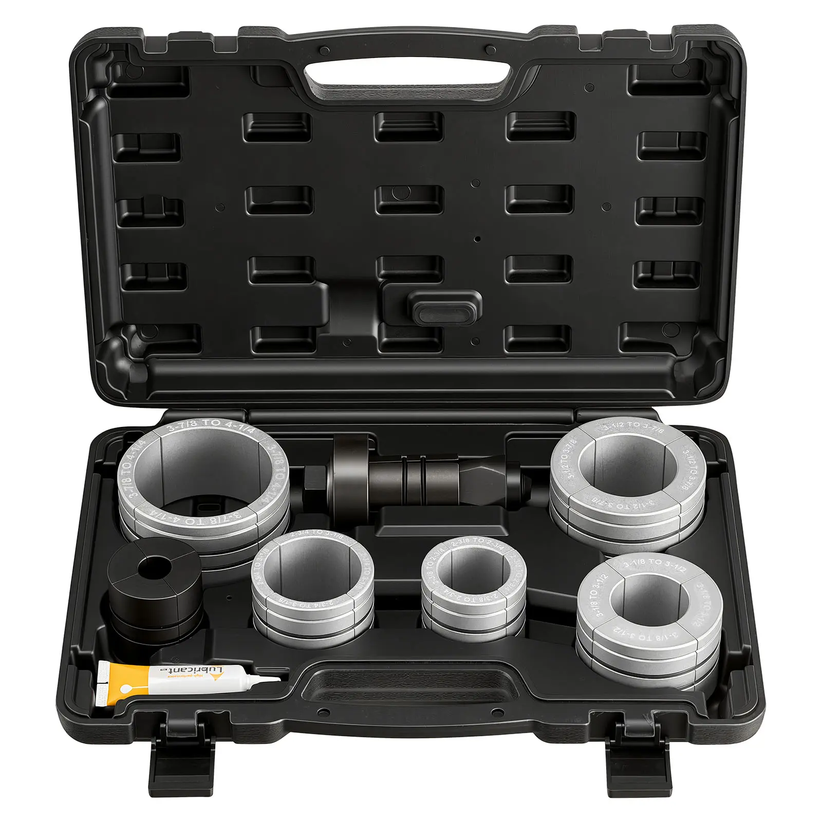 VEVOR Exhaust Pipe Expander Tool Kit, 1-5/8" to 4-1/4" Exhaust Pipe Stretcher, Muffler Pipes Spreader with 7 Heavy-Duty Collects & Storage Case, Automotive Car Tool Kit for Tailpipes Tubes