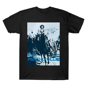 Pancho Villa Shirt Edition Vintage Mexican Revolution Graphic Tee For Men Cotton Fit