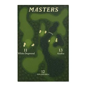 Masters Golf Area Rug, Hole 11-13 Golf Enthusiasts Decor, Golf Lover Home Accent, Sports Fan Rug, Golf Course Room Mat, Golf Tournament Gift
