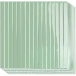 10-Sheet Upgraded Thick Peel and Stick Kitchen Backsplash Tiles,  Self-Adhesive Wall Tile Stick  Backsplash for Kitchen,Bathroom and Fireplace(Sage Green,12"x12")