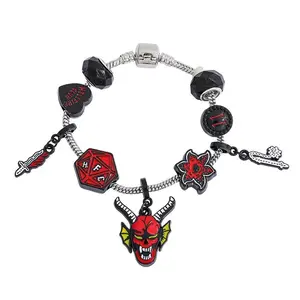 2026 new Bizarre Stories DIY Bead Bracelet, Film and Television Peripheral Elements, Hell Fire Alloy Jewelry Charm/Hanging Accessories