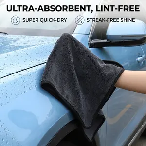 QIFOR Super Absorbent Car Drying Towel | Large Twisted Loop Microfiber for One-Pass Drying | No Water Streaks or Scratches, Professional Grade Automotive Drying Cloth