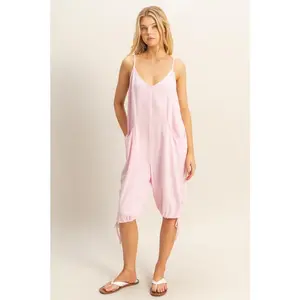 HYFVE V-Neck Pocket Detail Side Tie Hem Romper