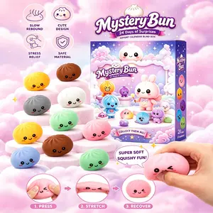 Mystery Baozi Stress Relief Countdown Calendar, 24pcs Holiday Gift Set, New 2026 Edition, Perfect Surprise Present for Festive Season