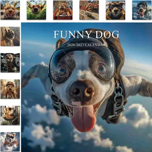 2026 Wall Calendar, 18 Months Funny  Calendar 2026-2027, January 2026 to June 2027, Large Wall Calendar 2026, 12" x 24" Opened,  as Gifts for , Family(3 Stickers Included)