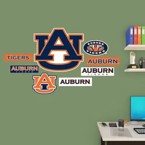 Auburn Tigers - RealBig Logo Assortment Collection - Official NCAA - Reusable Vinyl Wall Decals