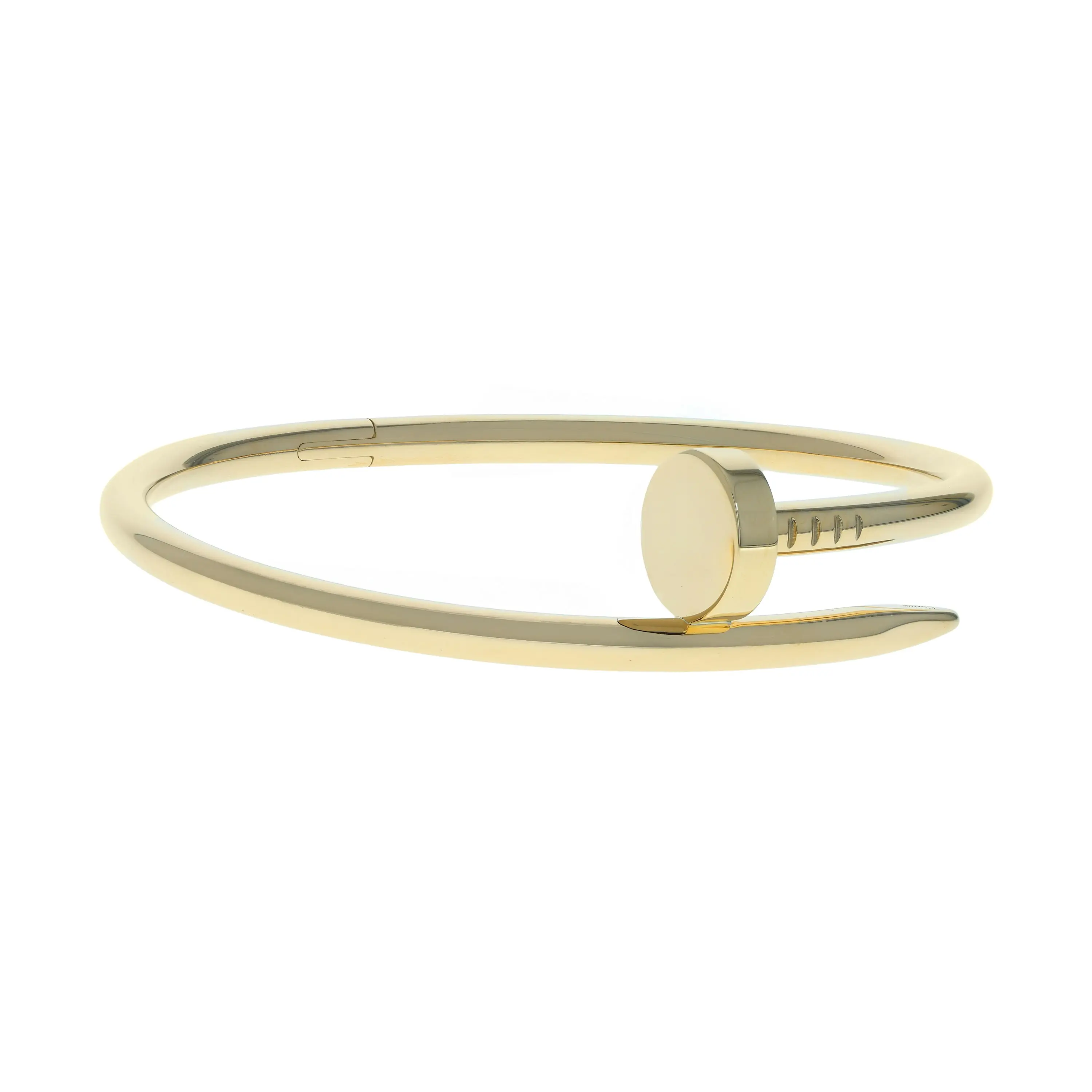 Pre-owned Cartier Juste Un Clou Bangle Bracelet Size 16