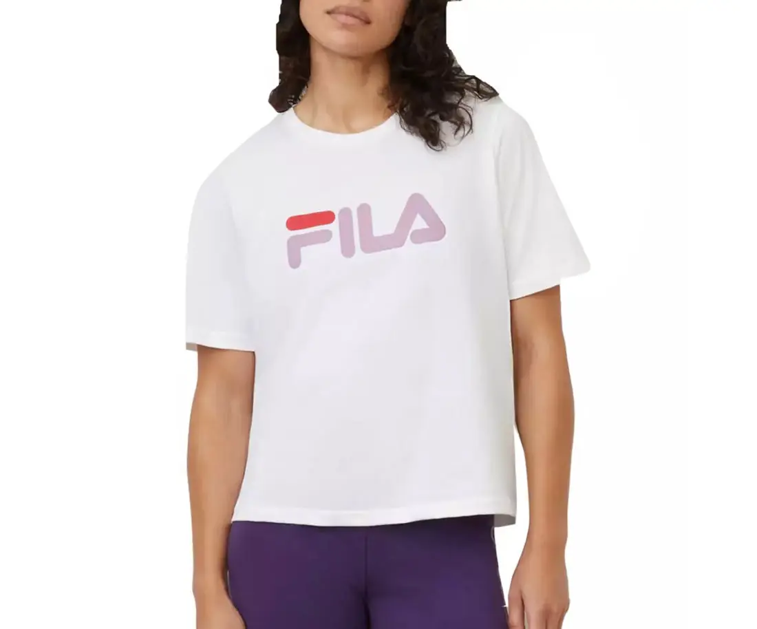 FILA Women's Miss Eagle Casual Active Logo T-Shirt, featuring a Classic Shortsleeve Design and a Round Neck, Top, Tshirt, Short Sleeves