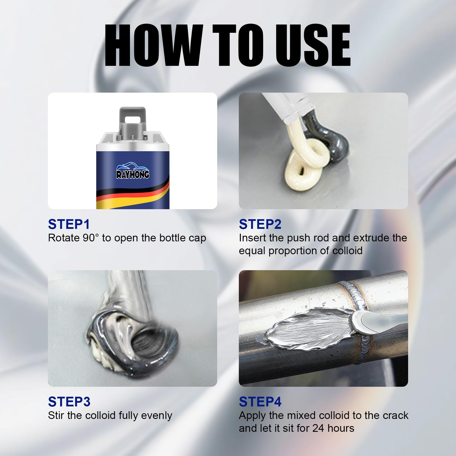 Metal Casting Glue 100ml High Temperature Resistant Welding Adhesive For Metal Castings Sand Holes Air Holes Cracks Strong Repair Glue