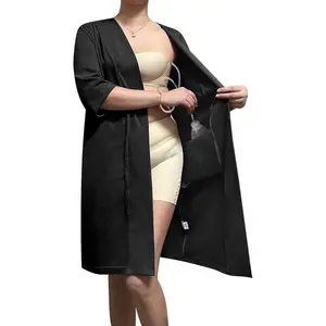 y Pajama Mastectomy Robe with Internal Drain Pockets ,Recovery Robe Post Mastectomy for Post Operative
