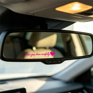 Car Sticker I Love You Drive Safely Sticker Rearview Mirror Decoration Sticker