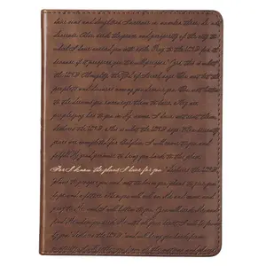 Christian Art Gifts Brown Faux Leather Journal | For I Know the Plans Jeremiah 29:11  Verse | Handy-sized Flexcover Inspirational Notebook w/Ribbon 240 Lined Pages, Gilt Edges, 5.5 x 7 Inches - Hardcover