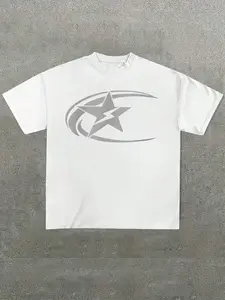 Minimalist Star Print Oversized Black T-shirt | TikTok Shop Black Friday Deal, Sleek Modern Streetwear, Soft Cotton Casual Daily Wear, Summer Fashion & Christmas Gift Essential, Trendy Versatile Basic Top