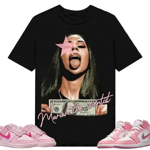 BIG FACE Mariaahh The Scientist light Pink Star, Shirt to match A J Low Triple Pink,Shirt to matching Sneaker