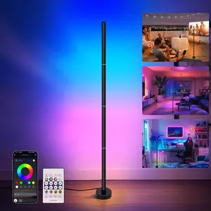 Corner Floor Lamp, Smart RGB LED Corner Lamp with App and Remote Control, 16 Million Colors & 68+ Scene, Music Sync, Timer Setting, Ideal Standing Lamp for Living Rooms,Bedrooms,Gaming Rooms