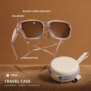 TR90 Foldable Fit Over Sunglasses for Men & Women | featuring sunglasses that can be combined with glasses for near vision， Polarized UV400 Sun Glasses for Eyeglass Wearers | Ultra-Light Driving Essentials with Pouch very suitable for beach use.