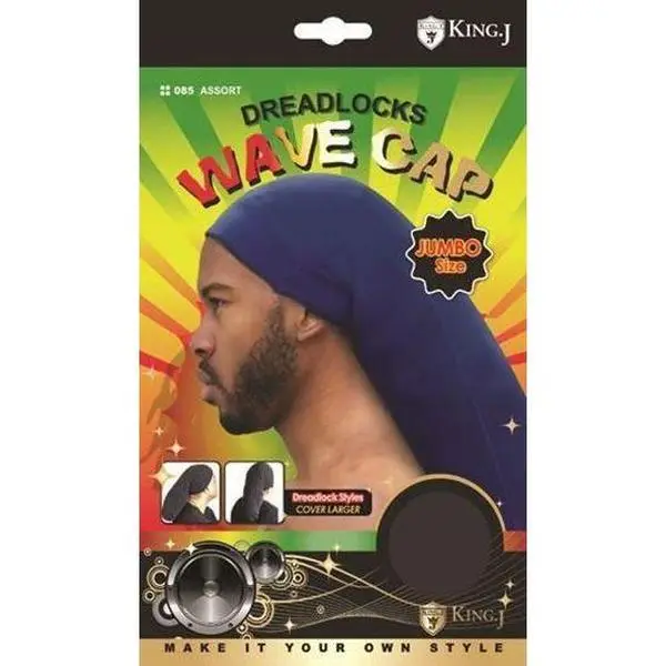 King J Dreadlocks Wave Cap Jumbo Black