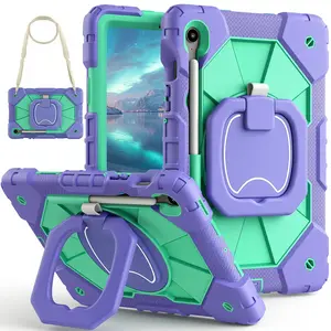 Full-Body Drop Protection Case, Tablet Protective Cover for Samsung Galaxy Tab A11 8.7" & A11 Plus, Compatible with Tab S10Lite/S10FE/S9FE/S9 - with Screen Protector Rotating Stand Pencil Holder Shoulder Strap Heavy Duty Shockproof Kids Cover