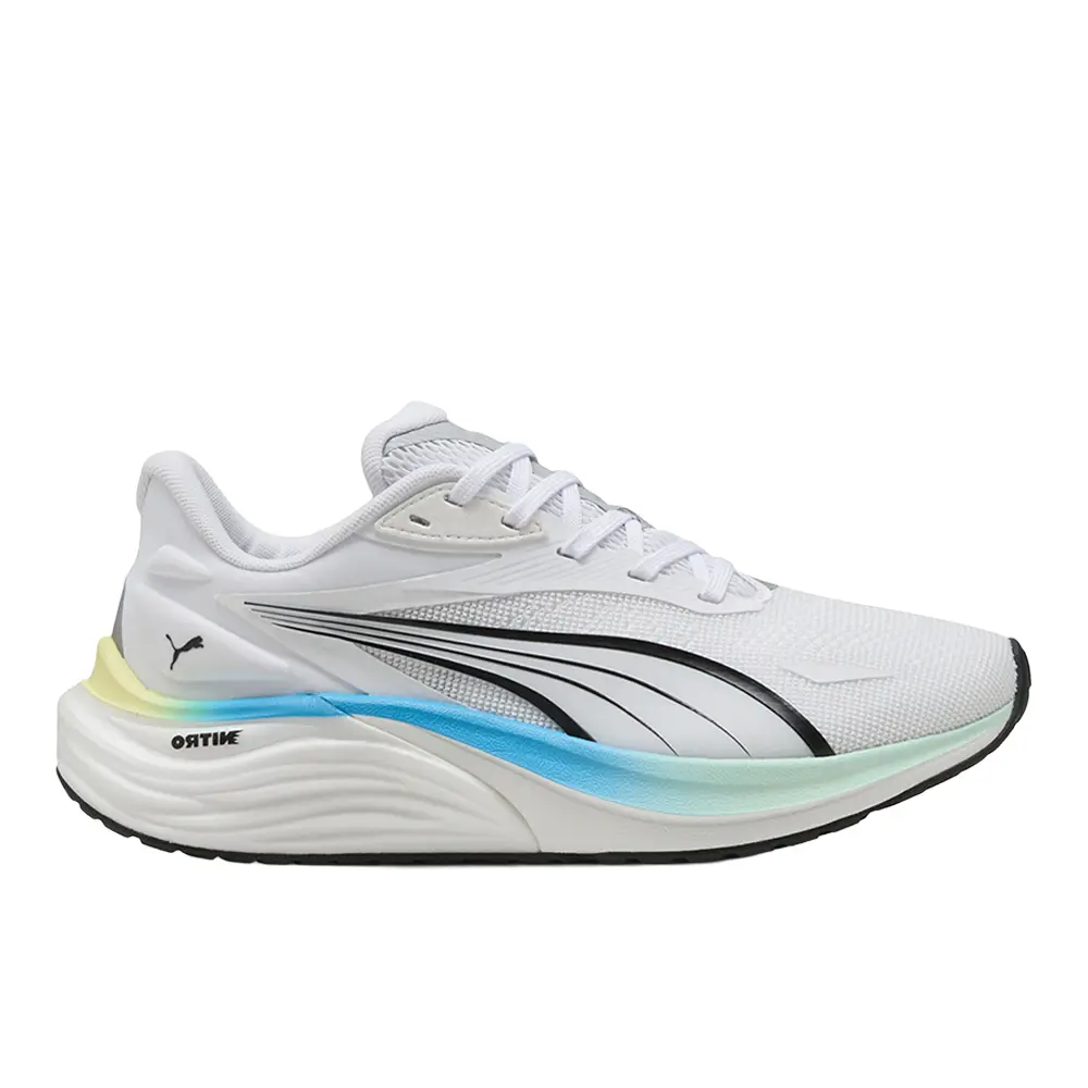 PUMA Womens Electrify Nitro 4 Running Sneakers Shoes - Off White
