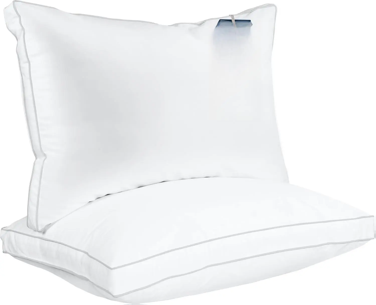 Bedding Bed Pillows for Sleeping Queen Size (White), Set of 2, Cooling Hotel Quality, Gusseted Pillow for Back, Stomach or Side Sleepers