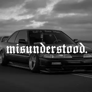🖤 “Misunderstood.” Windshield Banner – For the Ones Who Get It