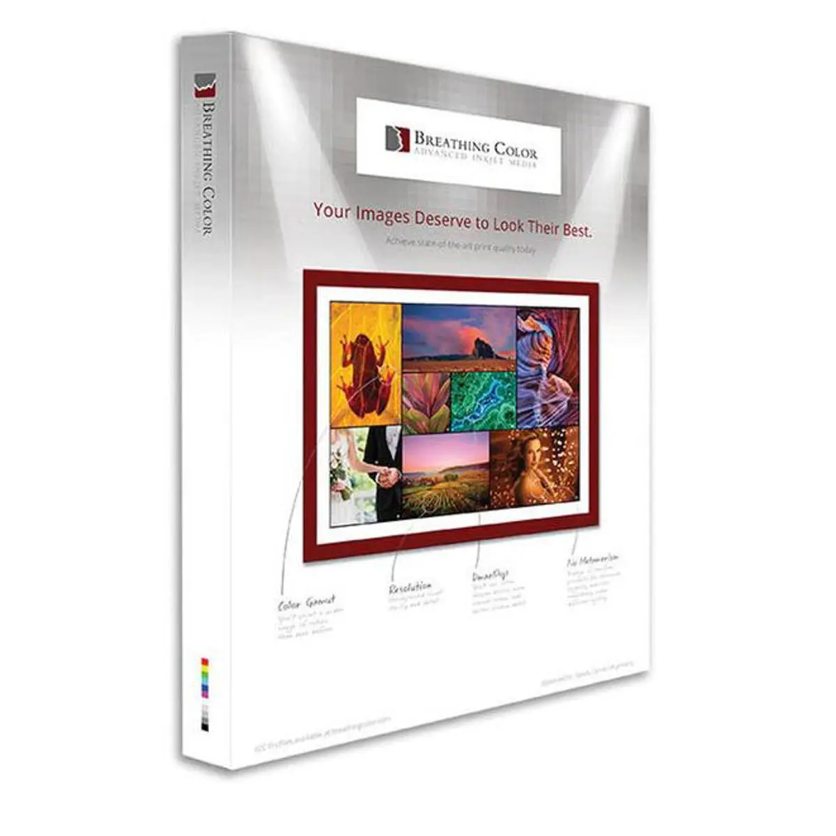 Breathing Color Aqueous Optica One Smooth Matte Fine Art Paper, 300gsm, 15.4mil, 17x25", 25 Sheets