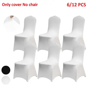 6 Piece/water Washable Elastic Chair Covers, Wedding Corner Chair Cover, Elegant All-Season Fabric, Suitable for Weddings, Hotels, Parties, Restaurants, Offices