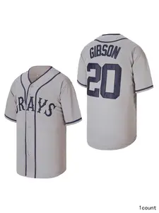 Men's #20 Josh Gibson Homestead Grays Negro National League Baseball Jersey Hip Hop Shirts Embroidery