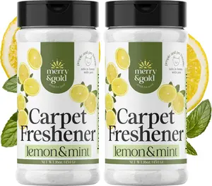 Carpet Deodorizer & Freshener Powder| 16 oz (2 Pack) Lemon + Mint| Pet Odor Eliminator for Odors & Pet Urine| Safe for Homes with Pets|