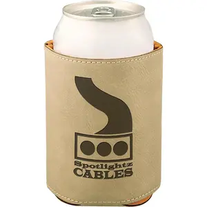 Engraved Leather Coozie