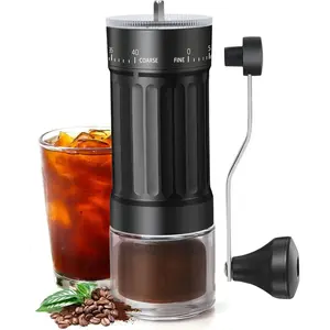 Manual Coffee Grinder With Ceramics Burr For Espresso,French Press,40 Adjustable Settings,Portable Hand Coffee Bean Mill For Home Use and Camping Travel,Coffee Bean Grinders With Hand Crank