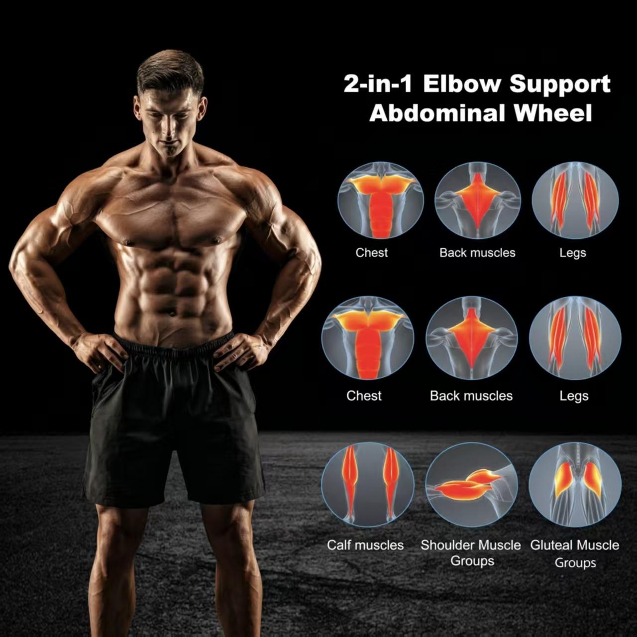 Ab Roller Wheel with Elbow Support, Automatic Rebound Ab Roller for Abdominal Exercise Machine,Abs Workout Equipment,Trainer Fitness Belly Training for Men & Women #abrollerwithelbowsupport #outdoor fun #tiktokmadebuymit #fitnessmusthaves #homeworkout fat