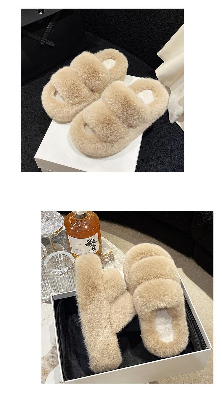 Women's Plush Open-Toe Mule Slippers with Thick Sole - Comfortable & Warm for Home & Casual Outings