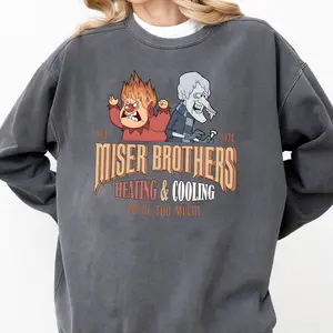 Retro Miser Brothers Heating And Cooling Sweatshirt, Snow Miser & Heat Miser Crewneck Sweatshirt, Miser Brothers Fans Sweater, Miser Brothers Christmas, Xmas Gift