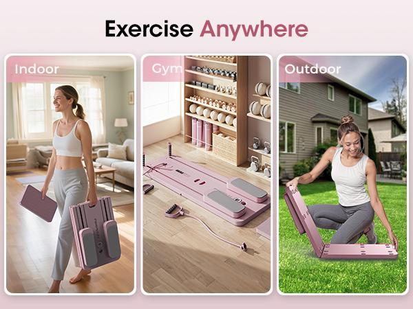 FEIERDUN Multi-functional Pilates Board,Ab & Core Strength Workout Equipment,Foldable Home Pilates Reformer,300LBS Capacity for Full Body Workout #SpringStatements