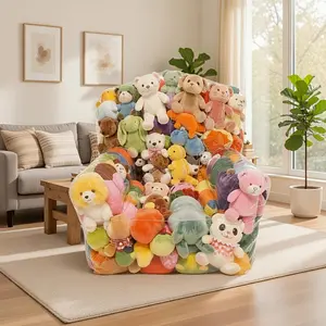 Large Capacity Transparent Doll Storage Bag with Zipper Closure Openable for Plush Toys Organiser Ideal for Doll Enthusiasts