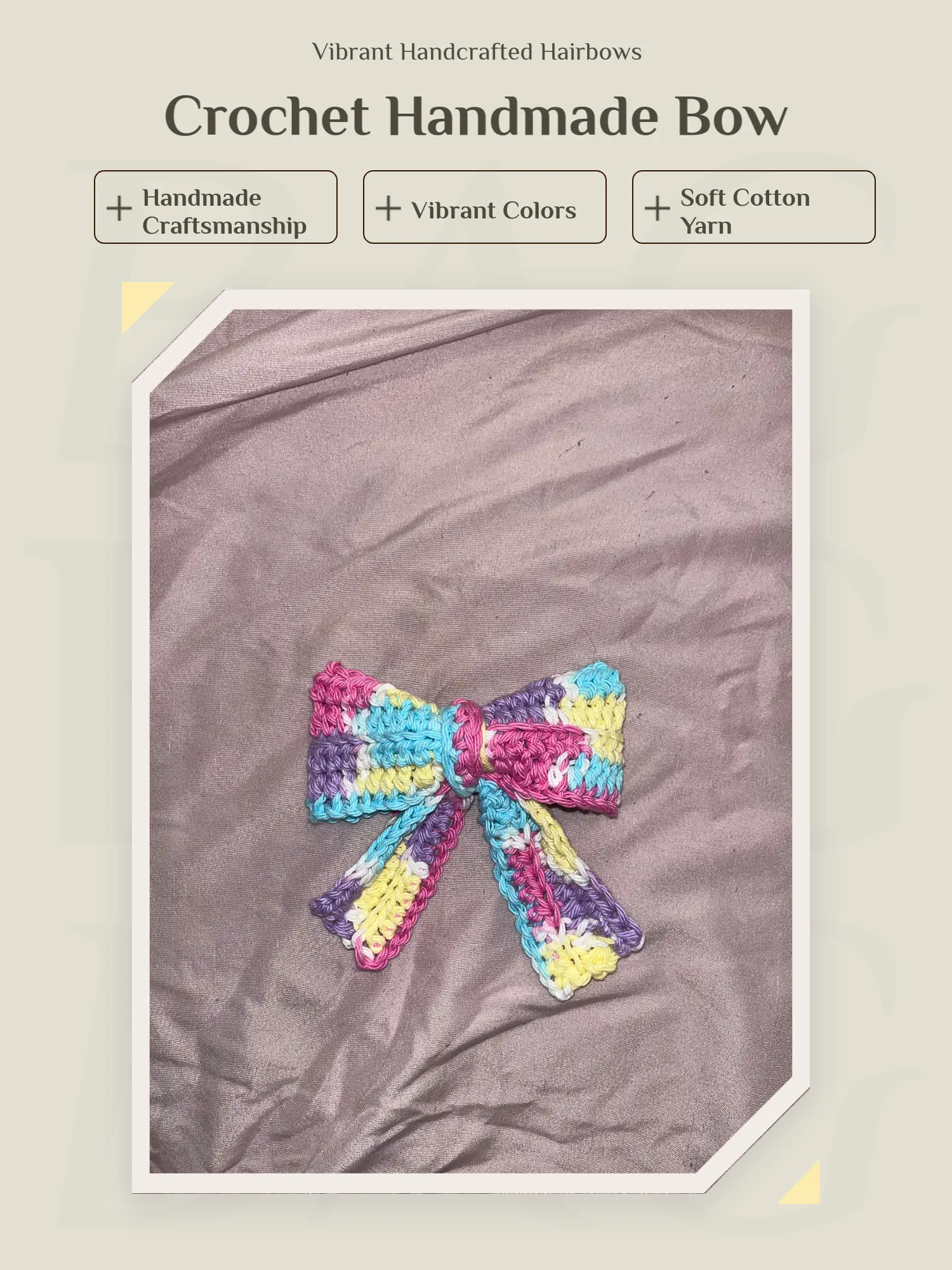 Handmade Crochet Hairbow