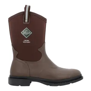 Muck Boot Mens Chore Western Mid 12 Inch Soft Toe Pull On  Work/Duty - Brown