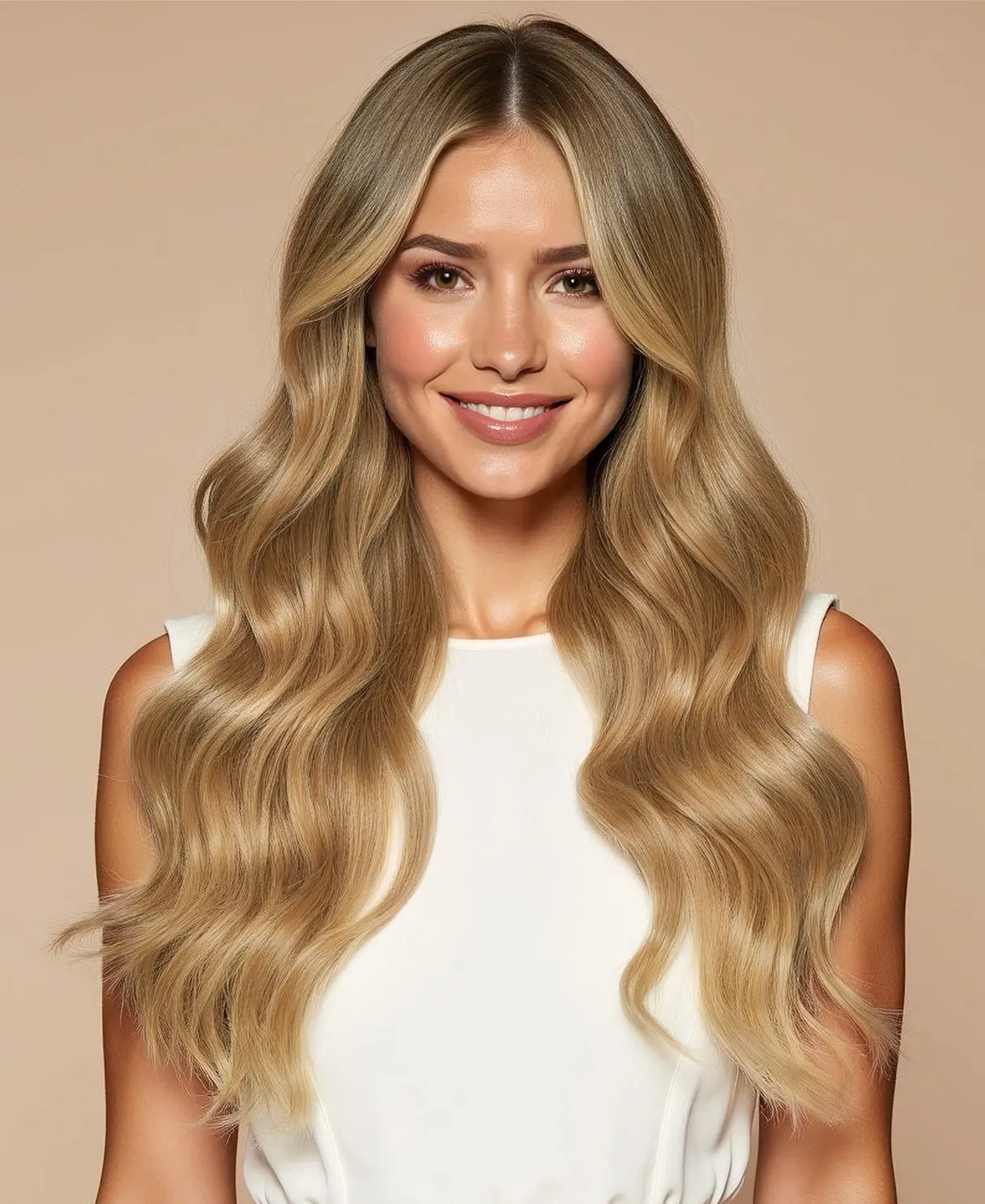 clip-in hair extensions medium blonde.