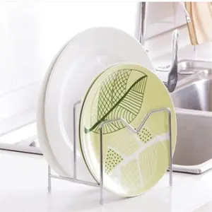 1pc Tabletop cutting board rack storage multifunctional household stainless steel new rack kitchen no punching pot cover rack cutting board rack Dish drying organizer