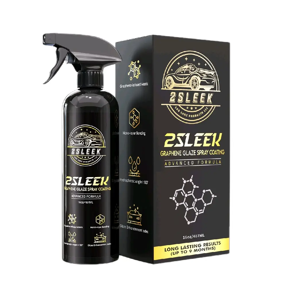 2-Sleek Graphene Glaze Coating Kit for Automotive Exterior Protection, Easy-to-Apply Car Surface Sealant Set