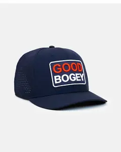 GOOD BOGEY Snapback Hat – 6-Panel Structured Ultra-Fit, SPF30 TriTech Fabric, Perforated Side Panels, Adjustable Mid-Crown, Moisture-Wicking