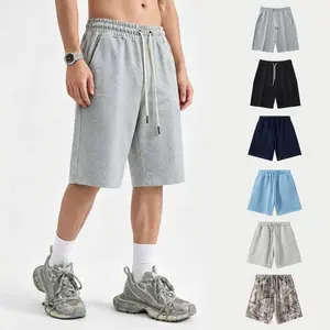EVELLYHOOTD Men's Baggy Athletic Shorts | M102 Breathable 100% Cotton | M105 Fleece Lined Sweatshorts | M106 Tree Camo Print | Streetwear Casual | 2026 New Drop Tropical