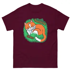 Touching Grass Cat Unisex classic tee