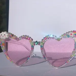 ADVENTURE TIME Glimmer Glasses - Rhinestone Sunglasses - Handmade - Adult Unique Accessories
