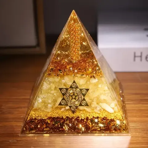 1pcs Wealth Energy Pyramid, Attracts Wealth and Good Luck, Perfect for Home and Office Decor, Home Ornaments, Decoration Items, Ideal Gift for Halloween, Christmas, Valentine's Day