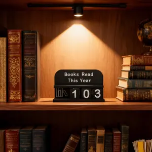 Annual Reading Tracker Counter, Durable PlasticConstruction,Bold Visible Numbers, Perfect Giftfor Book Lovers & Teachers, Calendar