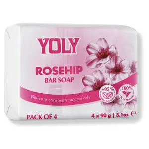 Yoly Bar Soap Rosehip 4 Pack 90g each –Gentle Daily Cleanser